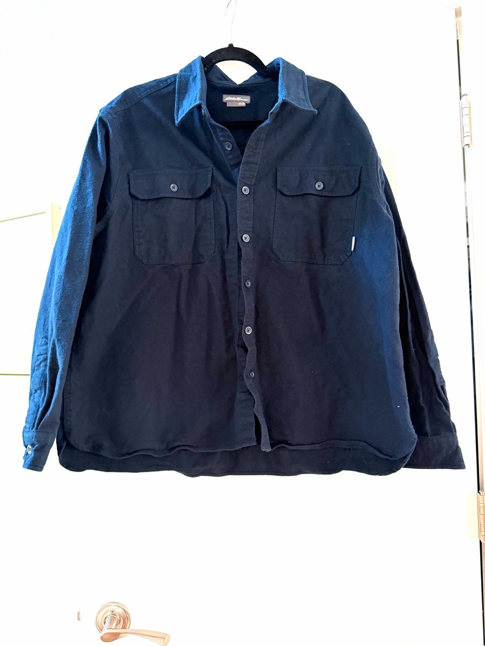 Eddie Bauer 100% Cotton Button Down Flannel Chore Work Shirt. SZ XL. Rugged